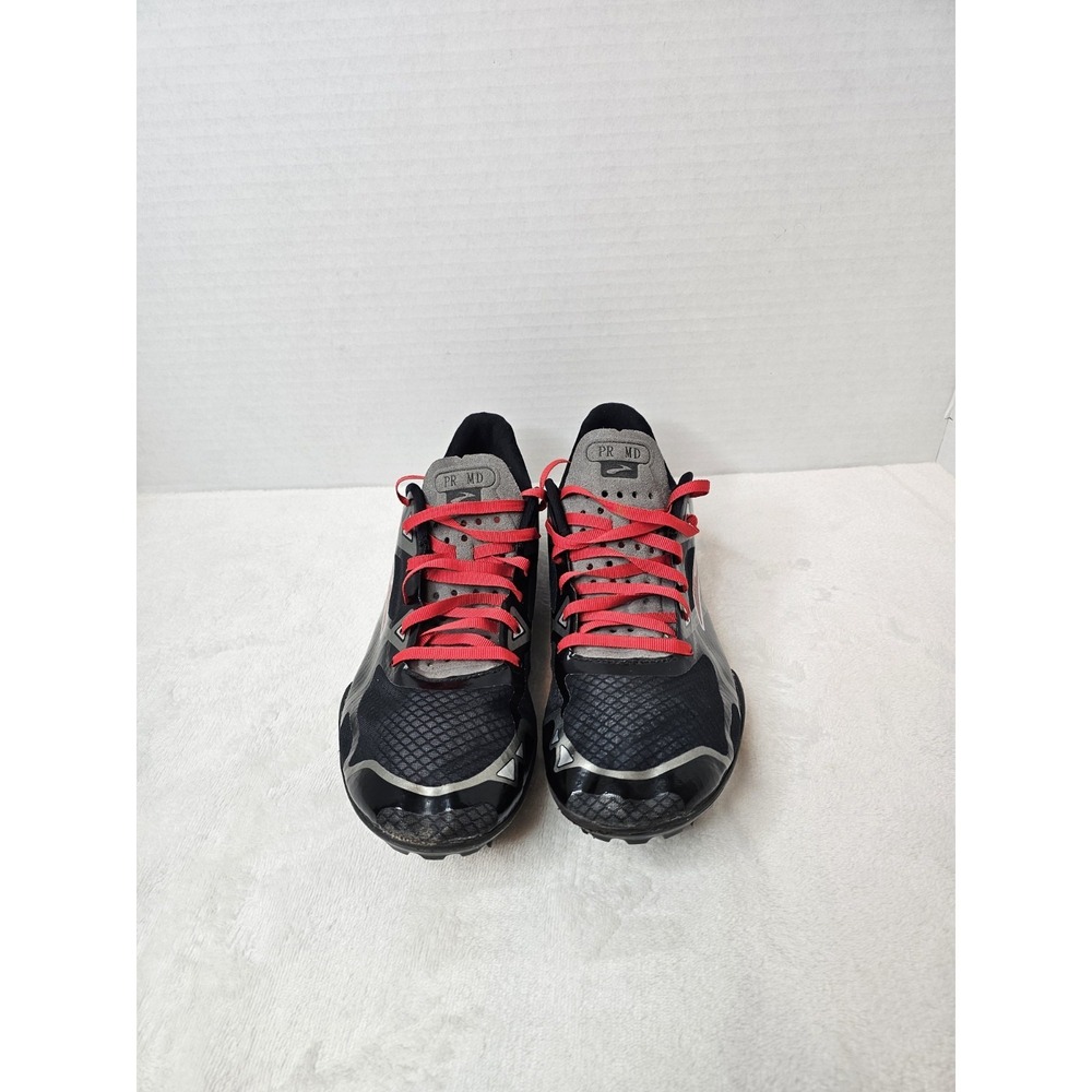 🖤Brooks PR Mens Track Spikes Running Race Shoes Black Red Low Size 10.5 - Picture 8 of 10